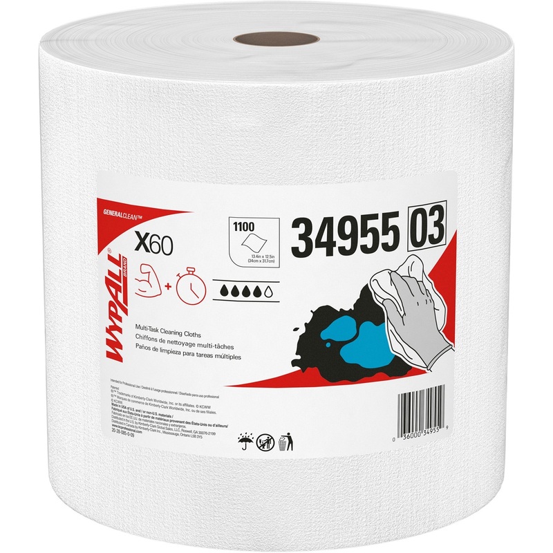 Wypall General Clean X60 Multi-Task Cleaning Cloth Jumbo Roll – KCC34955