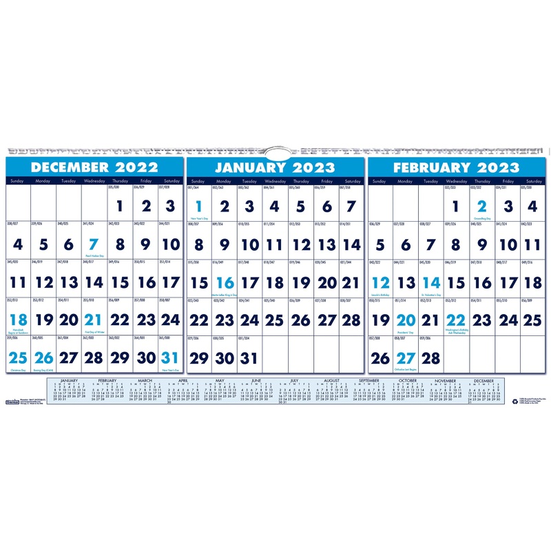 House of Doolittle 3-month Horizontal Wall Calendar – HOD3647