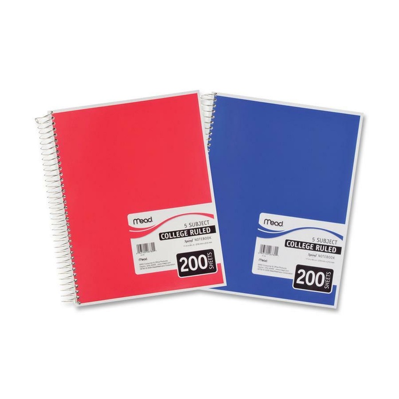 Mead 5-Subject Wire-bound Notebook – Letter-size – MEA06780
