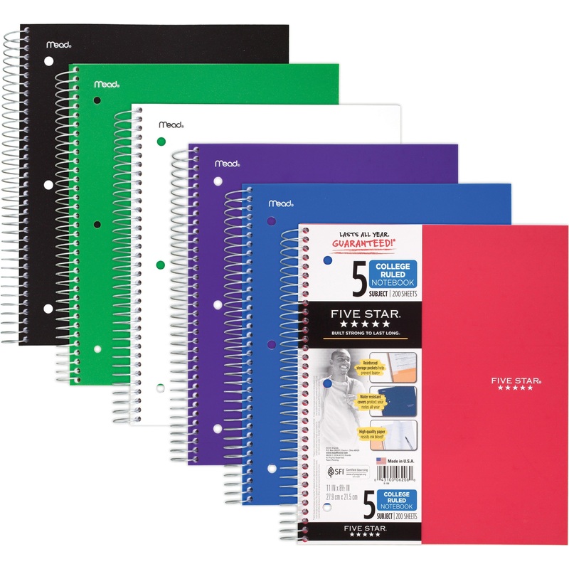 Mead Five-Star Wirebound 5-Subject Notebook – MEA06208