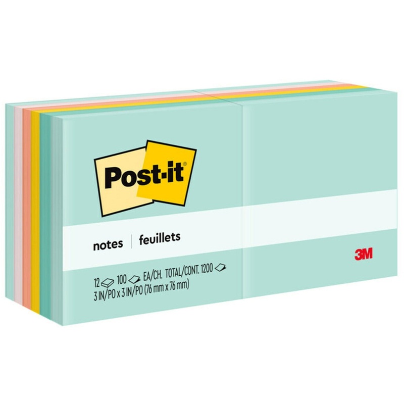 Post-it Notes – Beachside Caf Color Collection – MMM654AST