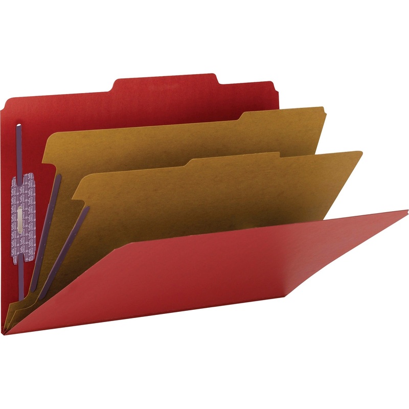 Smead SafeSHIELD 2/5 Tab Cut Legal Recycled Classification Folder – SMD19031