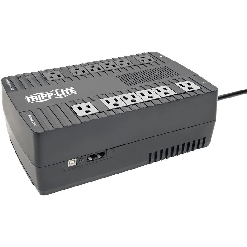 Tripp Lite UPS 750VA 450W Desktop Battery Back Up AVR 50/60Hz Compact 120V USB RJ11 – TRPAVR750U