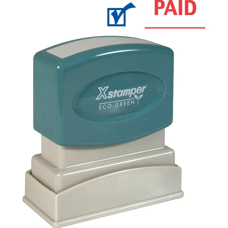 Xstamper Red/Blue PAID Title Stamp – XST2024