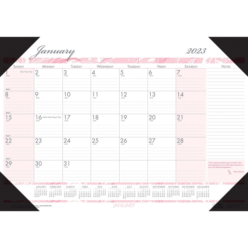 House of Doolittle Breast Cancer Awareness Compact Desk Pad – HOD1466