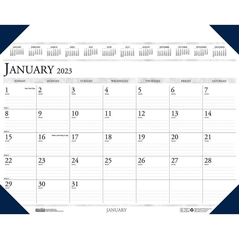 House of Doolittle Eco-friendly Executive Calendar Desk Pad – HOD180HD