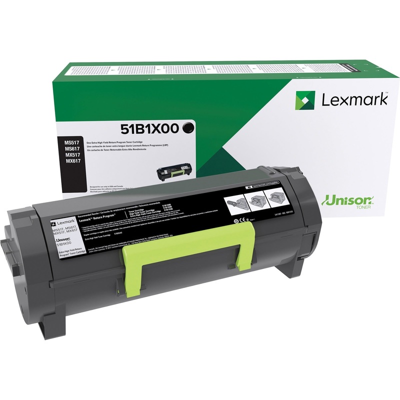 Lexmark Original Extra High Yield Laser Toner Cartridge – 1 Each – LEX51B1X00