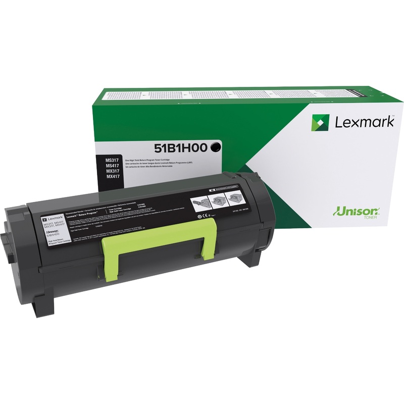 Lexmark Original High Yield Laser Toner Cartridge – 1 Each – LEX51B1H00