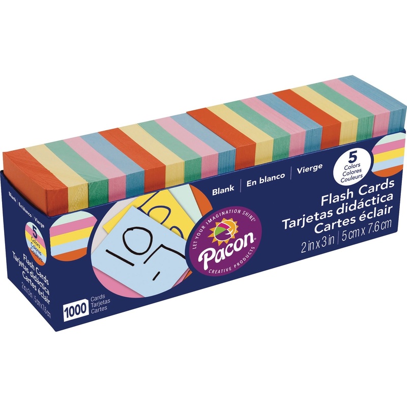 Pacon Assorted Colors Blank Flash Cards – PAC74170