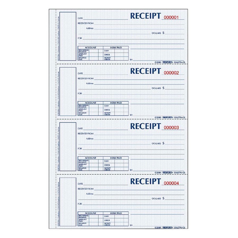 Rediform Hardbound Numbered Money Receipt Books – REDS1657NCL