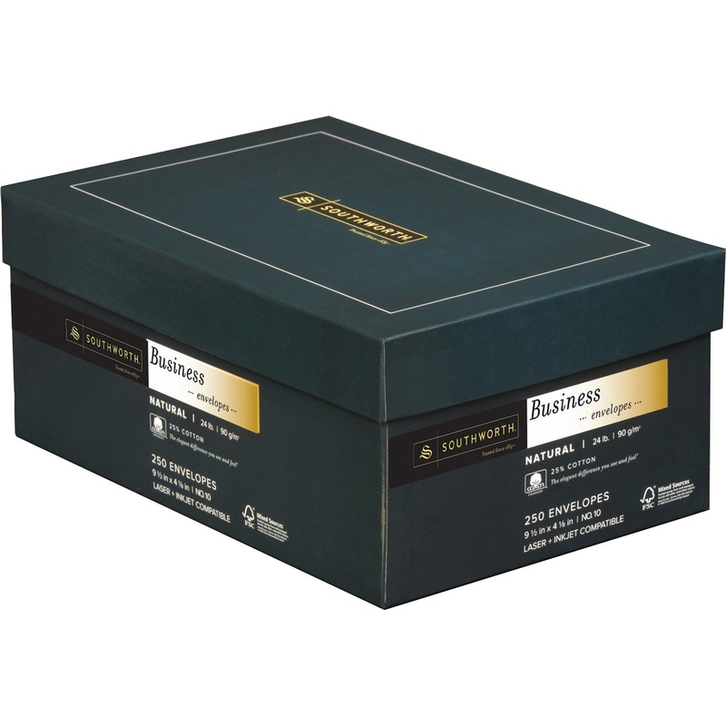 Southworth 25% Cotton No. 10 Business Envelopes – SOUJ404N10