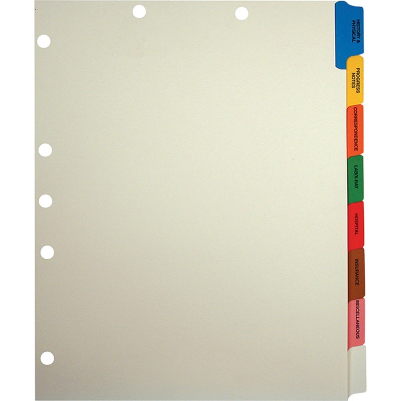 Tabbies 8-Side Tab Medical Chart Index Set – TAB54505