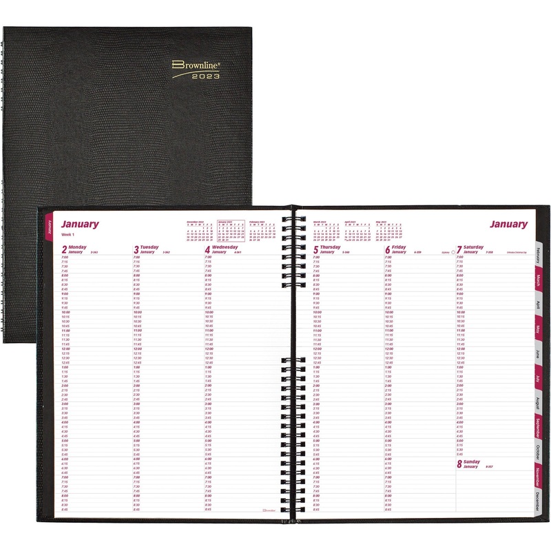 Brownline CoilPro Weekly Planner – REDCB950CBLK