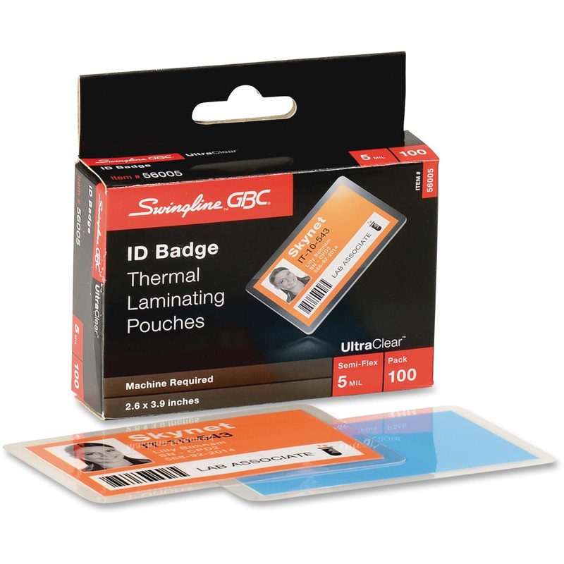 GBC Ultra Clear ID Badge Thermal Laminating Pouches – GBC56005