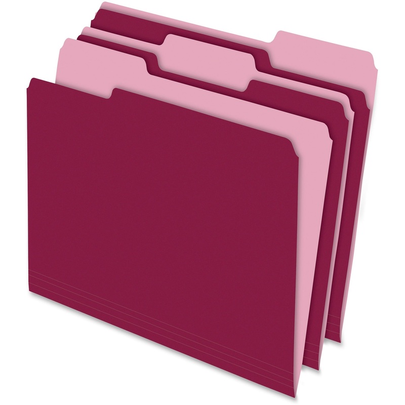 Pendaflex 1/3 Tab Cut Letter Recycled Top Tab File Folder – PFX15213BUR