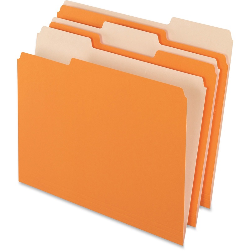 Pendaflex 1/3 Tab Cut Letter Recycled Top Tab File Folder – PFX15213ORA