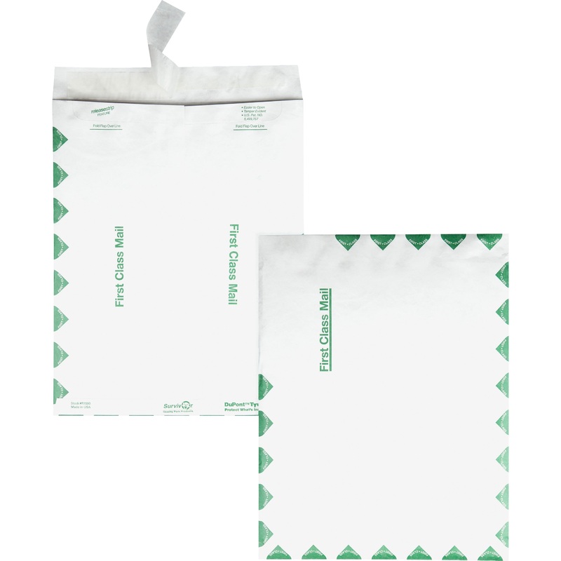 Quality Park 10 x 13 DuPont Tyvek First Class Border Catalog Mailer with Self-Sealing Closure – QUAR1590