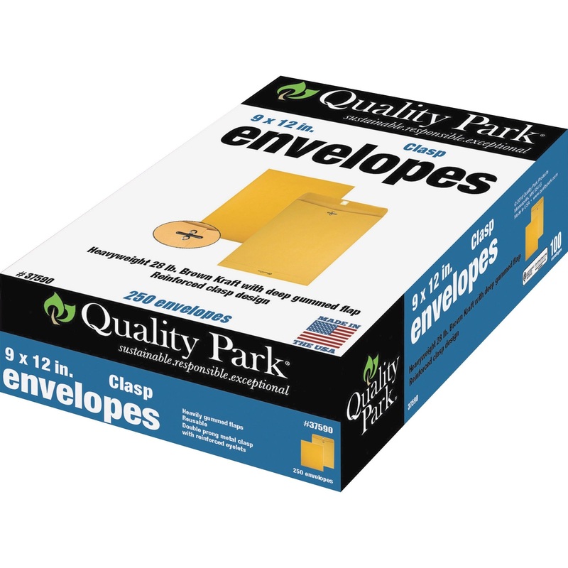 Quality Park 9 x 12 Clasp Envelopes in Dispenser Box – QUA37590