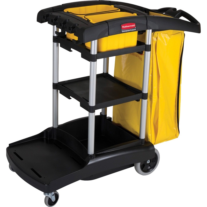 Rubbermaid Commercial High Capacity Cleaning Cart – RCP9T7200BK