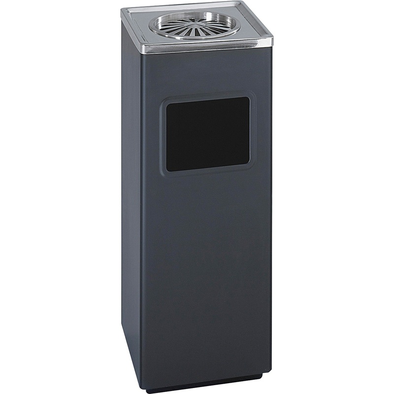 Safco Sandless Square Ash Urn/Trash Receptacle – SAF9696BL