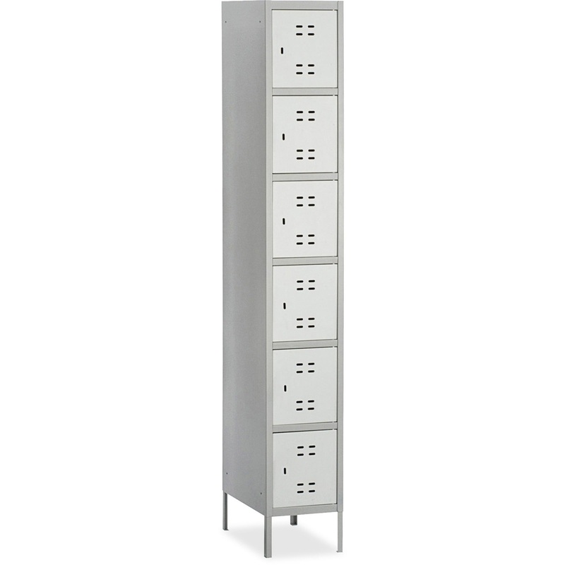 Safco Six-Tier Two-tone Box Locker with Legs – SAF5524GR