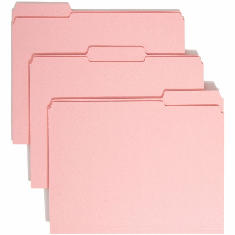 Smead Colored 1/3 Tab Cut Letter Recycled Top Tab File Folder – SMD12634