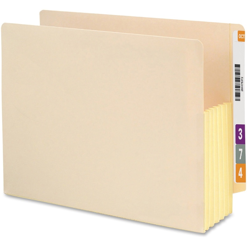 Smead End Tab File Pocket, Reinforced Straight-Cut Tab, 5-1/4 Expansion, Fully-Lined Gusset, Letter Size, Manila, 10 per Box (75174) – SMD75174