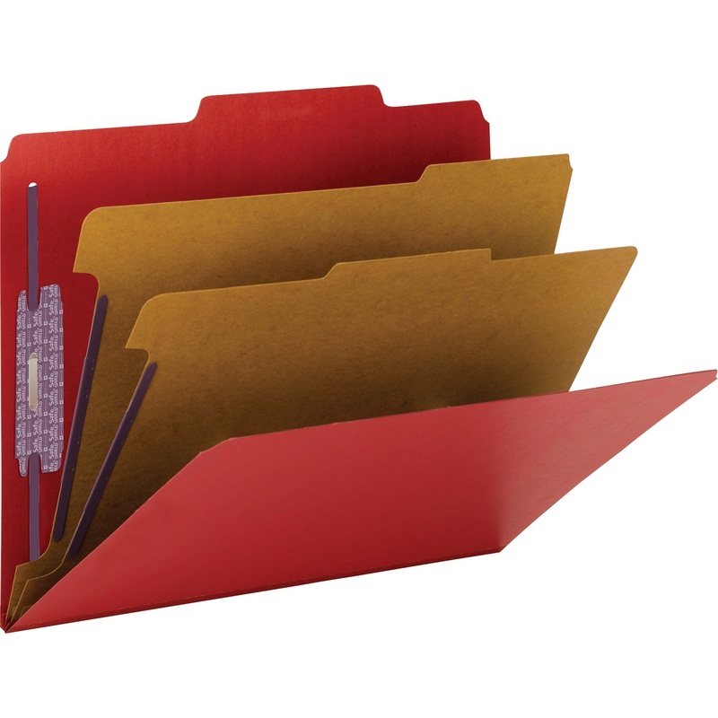 Smead SafeSHIELD 2/5 Tab Cut Letter Recycled Classification Folder – SMD14031