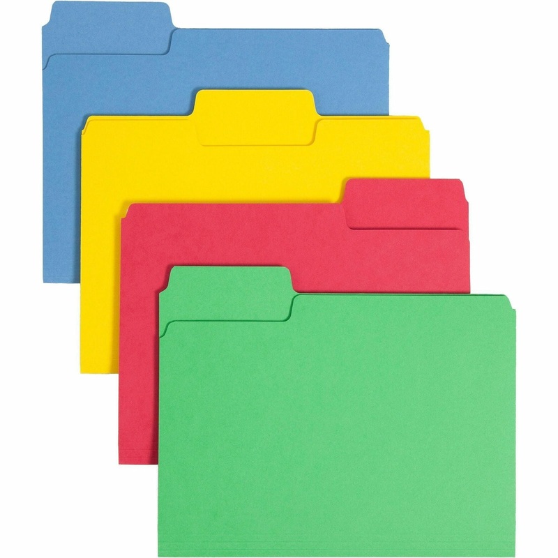 Smead SuperTab 1/3 Tab Cut Letter Recycled Top Tab File Folder – SMD10410