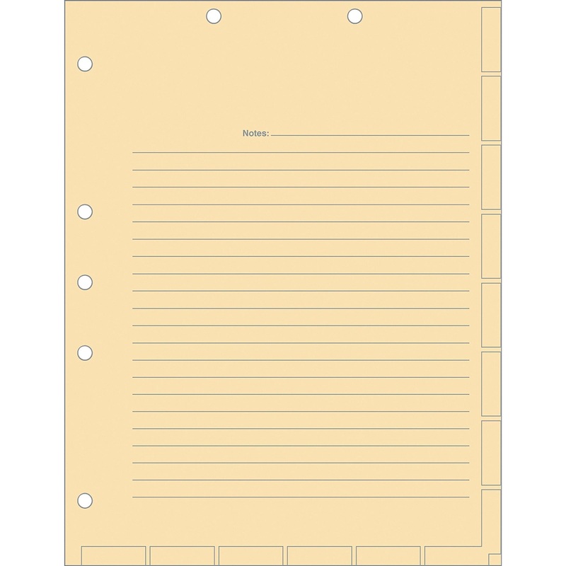 Tabbies 7-hole Manila Chart Divider Sheets – TAB54519