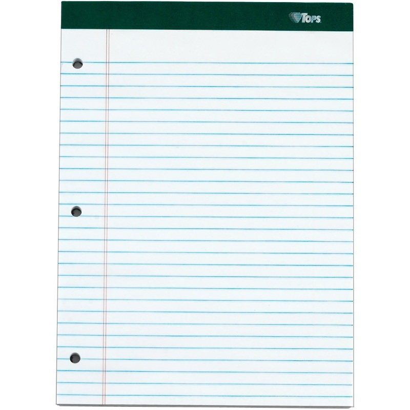 TOPS Docket 3-hole Punched Legal Ruled Legal Pads – TOP63437