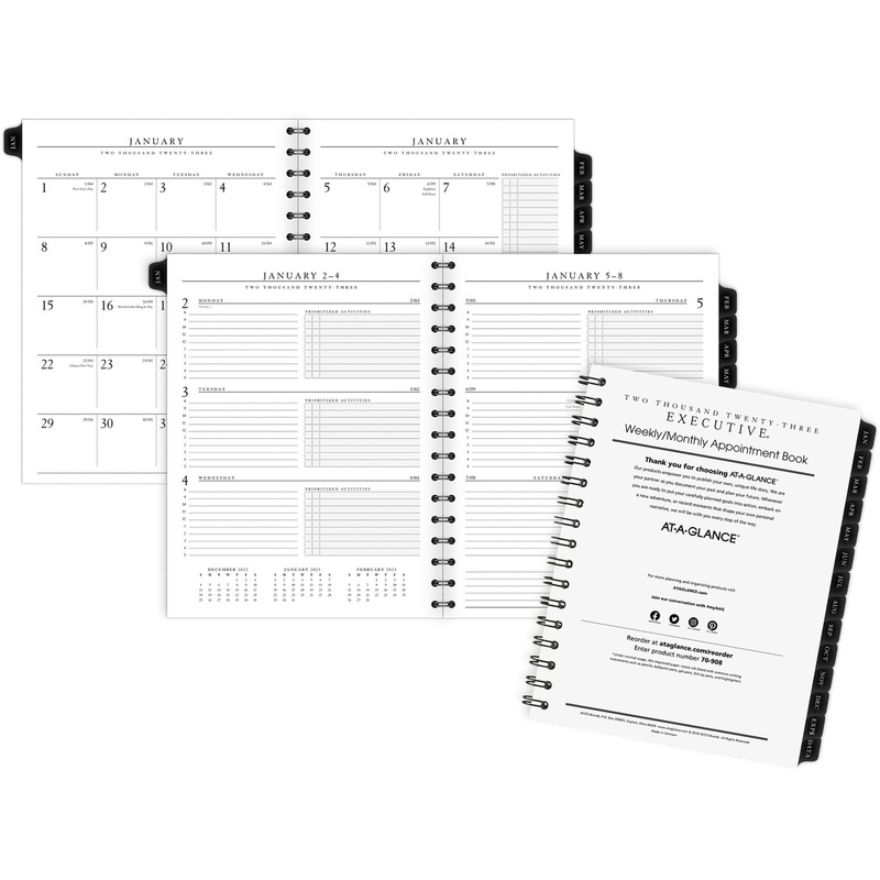 At-A-Glance Executive Weekly/Monthly Appointment Book Refill – AAG7090810