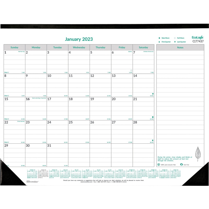 Brownline Ecologix Monthly Desk Pad – REDC177437