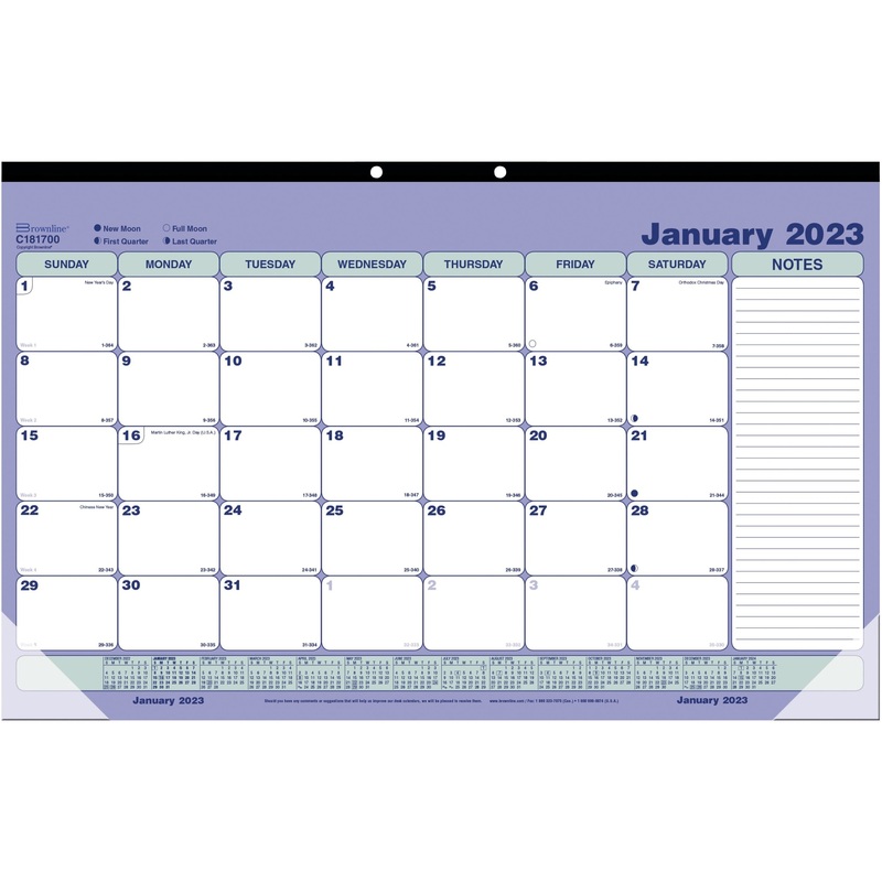 Brownline Monthly Compact Desk Pad/Wall Calendar – REDC181700