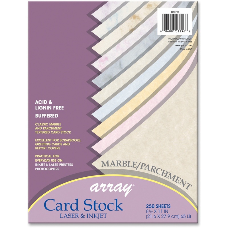 Pacon Marble/Parchment Cardstock Sheets – Assorted – PAC101196