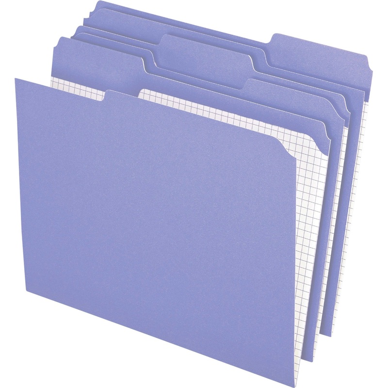 Pendaflex 1/3 Tab Cut Letter Recycled Top Tab File Folder – PFXR15213LAV