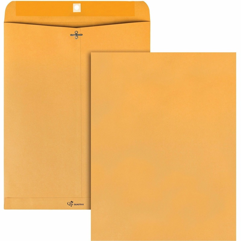 Quality Park 12 x 15-1/2 Clasp Envelope with Deeply Gummed Flaps – QUA37910