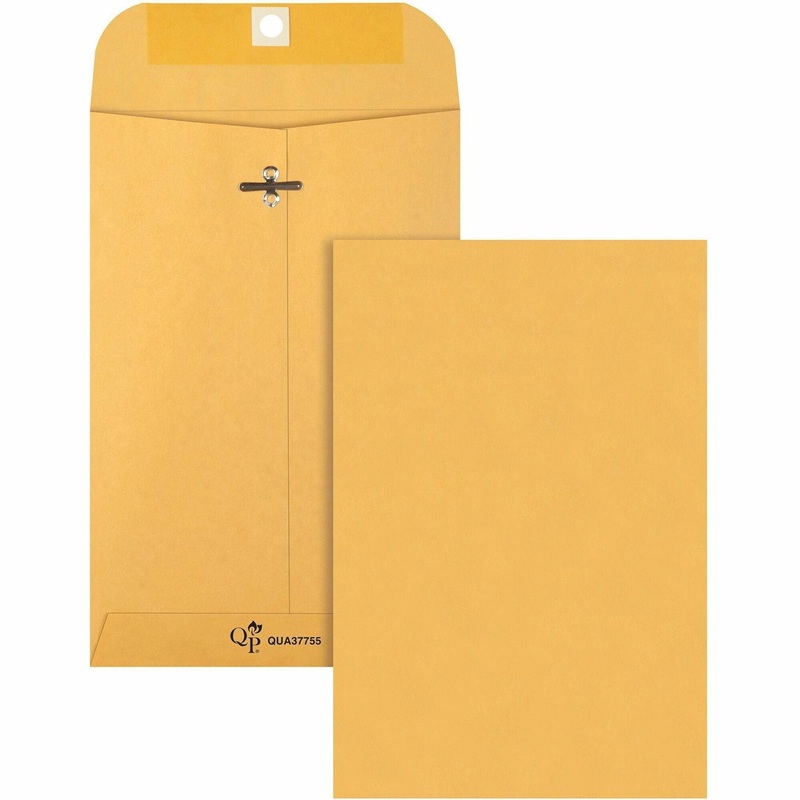 Quality Park 6 x 9 Extra Heavy-duty Kraft Clasp Envelopes – QUA37755