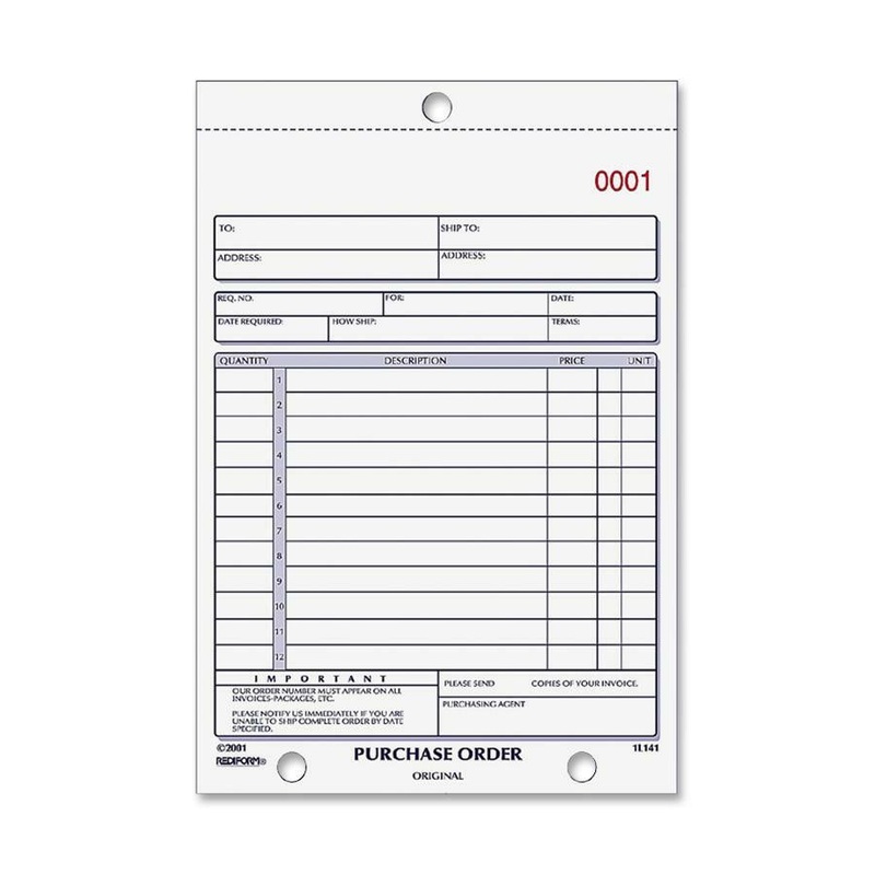 Rediform 2-part Carbonless Purchase Order Book – RED1L140
