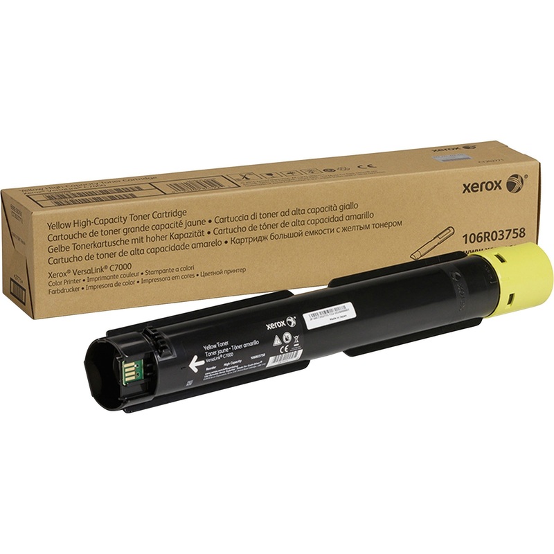 Xerox Original High Yield Laser Toner Cartridge – Yellow – 1 Each – XER106R03758