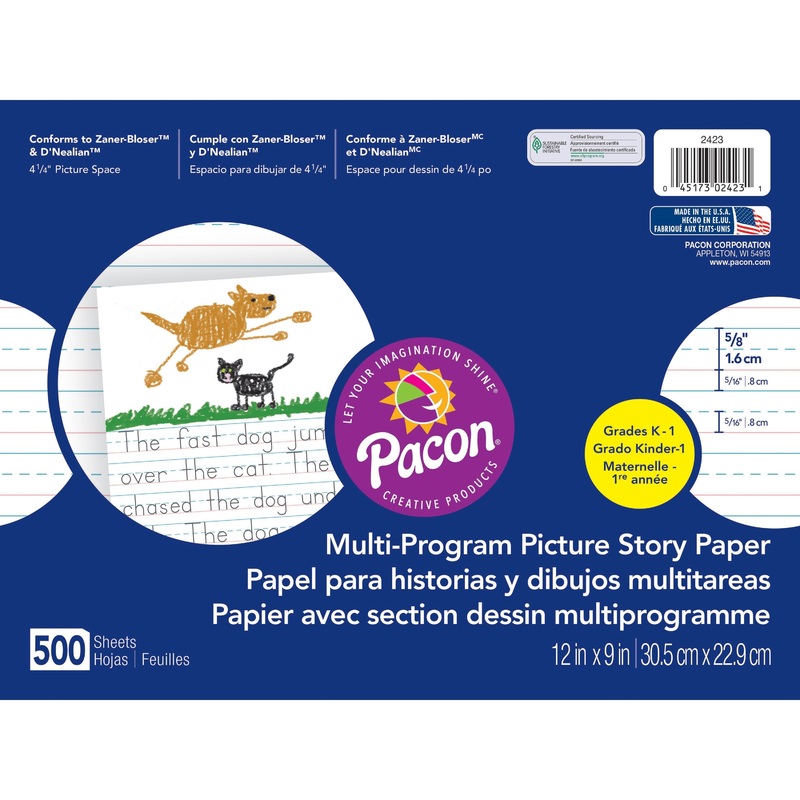 Pacon Multi-program Ruled Picture Story Paper – PAC2423