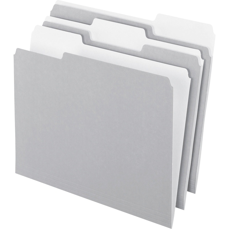 Pendaflex 1/3 Tab Cut Letter Recycled Top Tab File Folder – PFX15213GRA