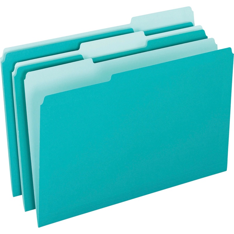 Pendaflex 1/3 Tab Cut Letter Recycled Top Tab File Folder – PFX421013AQU