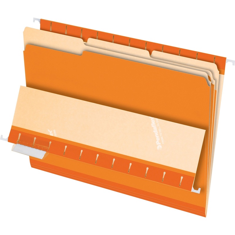 Pendaflex 1/3 Tab Cut Letter Recycled Top Tab File Folder – PFX421013ORA