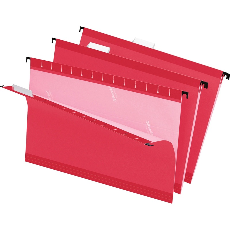 Pendaflex 1/5 Tab Cut Legal Recycled Hanging Folder – PFX415315RED