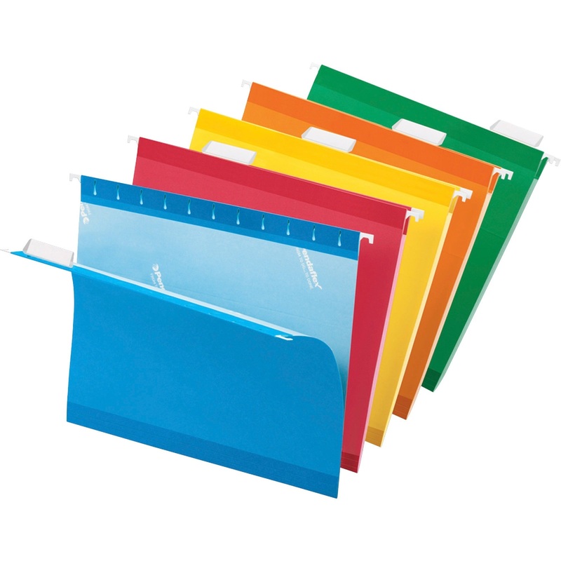 Pendaflex 1/5 Tab Cut Letter Recycled Hanging Folder – PFX415215ASST