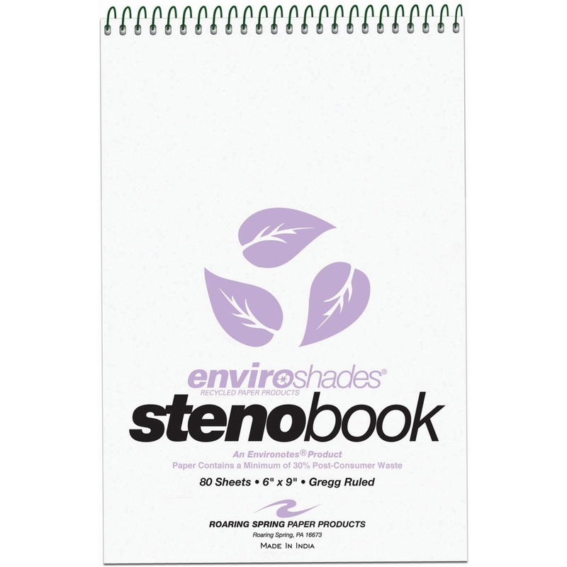 Roaring Spring Enviroshades Recycled Spiral Steno Memo Book – ROA12264