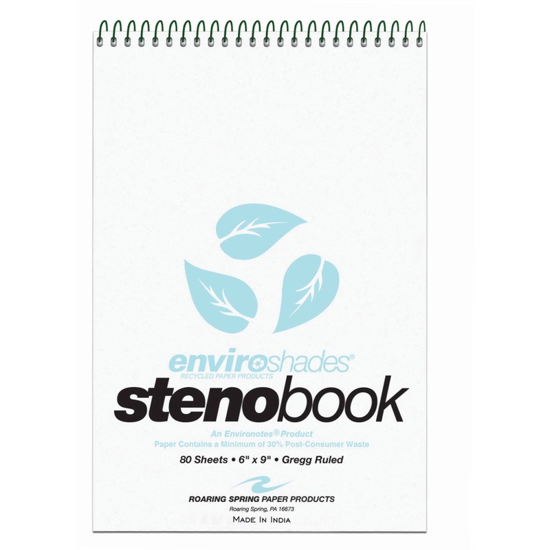 Roaring Spring Enviroshades Recycled Spiral Steno Memo Book – ROA12284