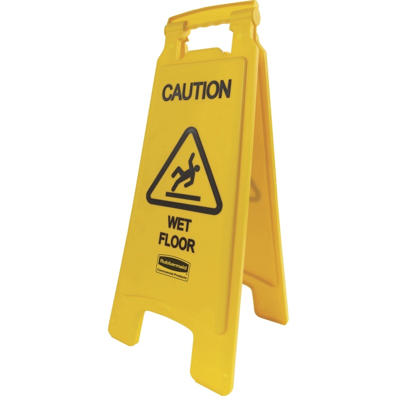 Rubbermaid Commercial Caution Wet Floor Safety Sign – RCP611277YWCT