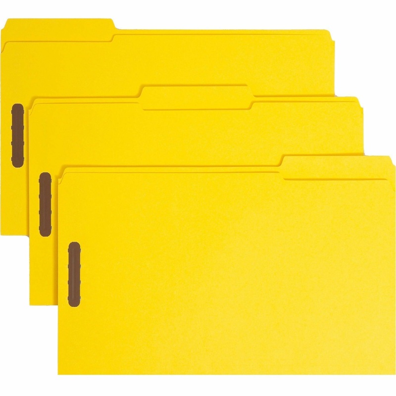 Smead Colored 1/3 Tab Cut Legal Recycled Fastener Folder – SMD17940